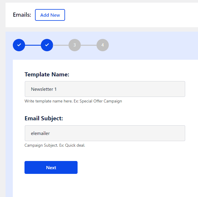 elemaile creation template